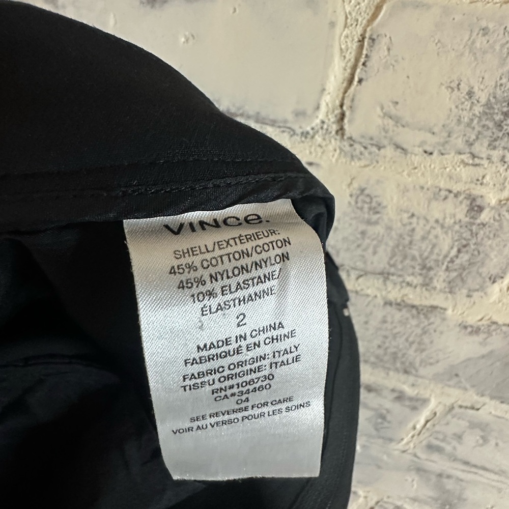 Vince Cropped Fitted Black Trouser - Picture 9 of 11